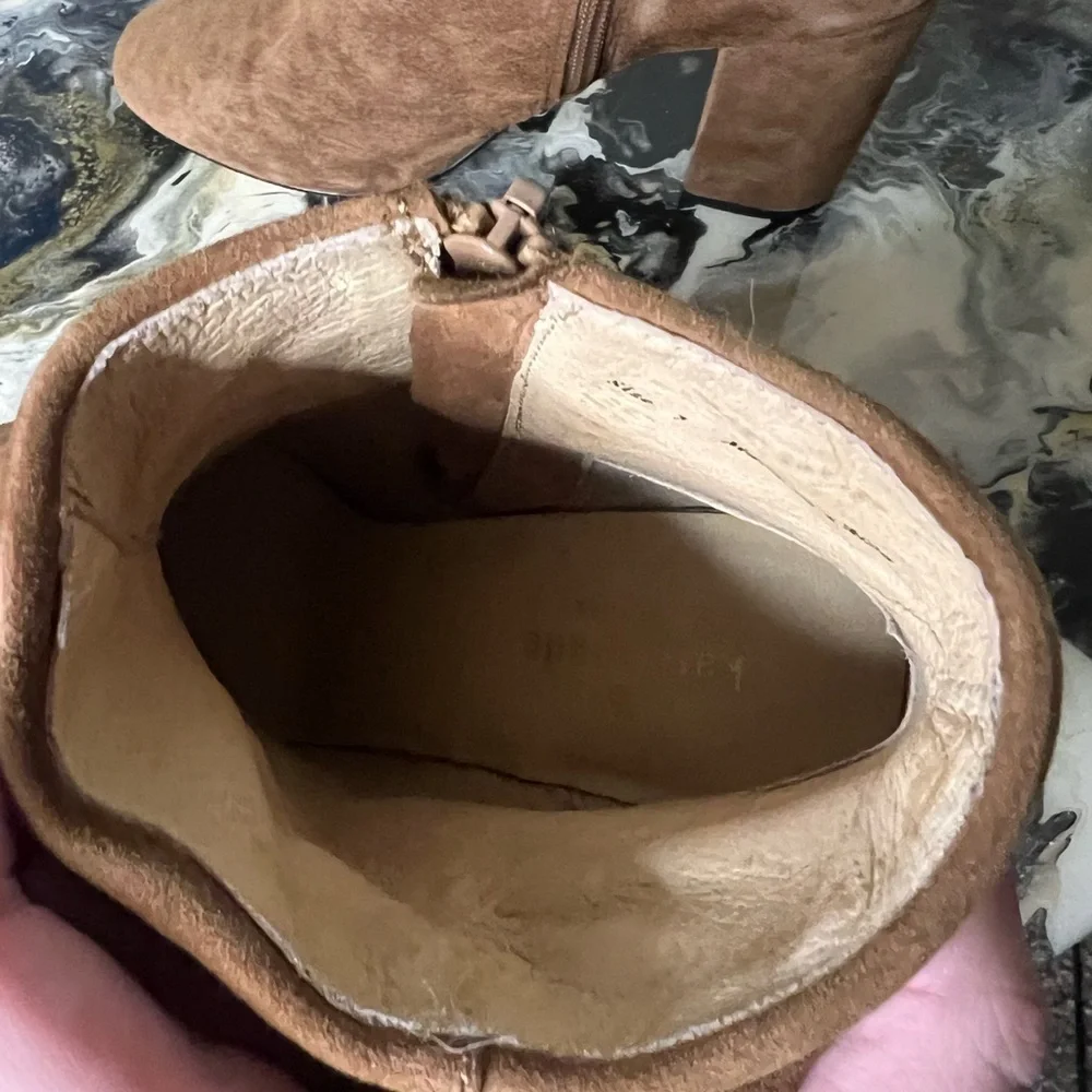 Kate Spade New York Brown Suede Ankle Booties with Bow